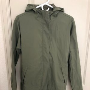 The North Face green jacket